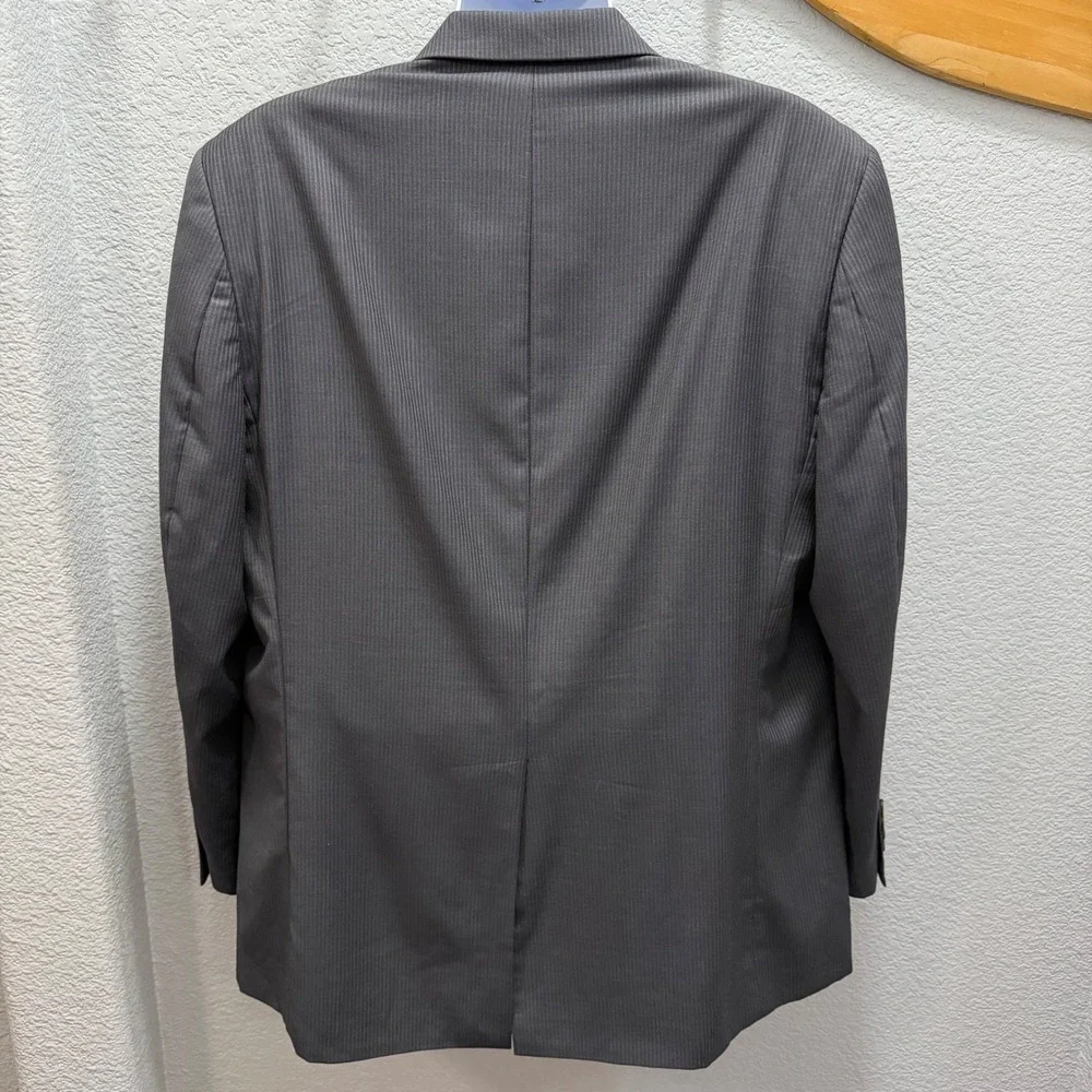 Ralph Ralph Lauren Mens Pinstripe 100% Wool Suit‎ Jacket Blazer 44L NWOT